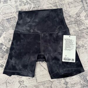 Lululemon Align HR Short 6” Size 0 Diamond Dye Pitch Graphite Grey DDPG NWT